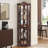 Curio Cabinet Lighted Glass Display Curio Cabinet-1034788220