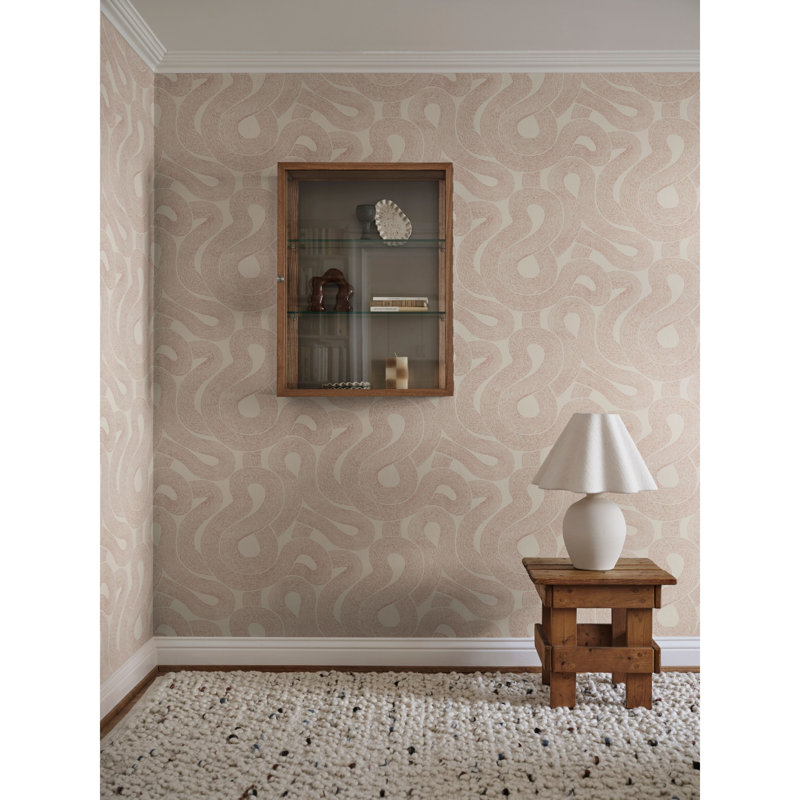 Abstract Wallpaper Roll by Sandberg, Terracotta