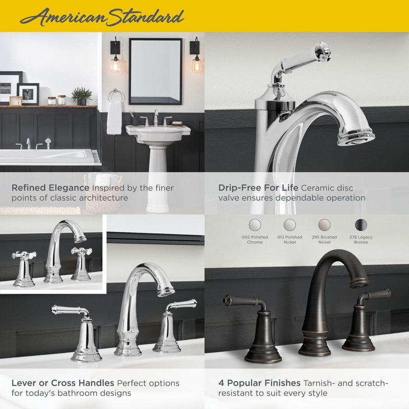 Delancey Bathroom Faucet, Polished Nickel, Without Hot/Cold Indicator