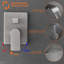 Ensemble de garniture de robinet de douche à poignée simple à système de douche mural 10 po avec valve brute 10 po-111671643