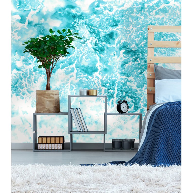 Murale amovible en marbre Camdyn, L 4,25 po x l 75 po