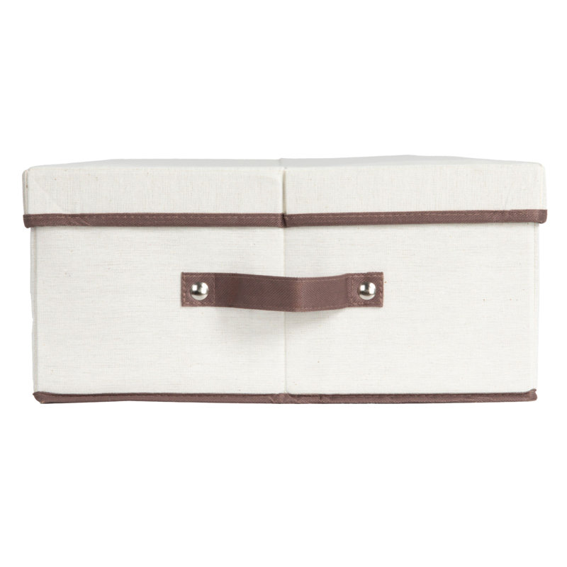 Maye Gift Wrap Organizer With Lid, Natural/Brown