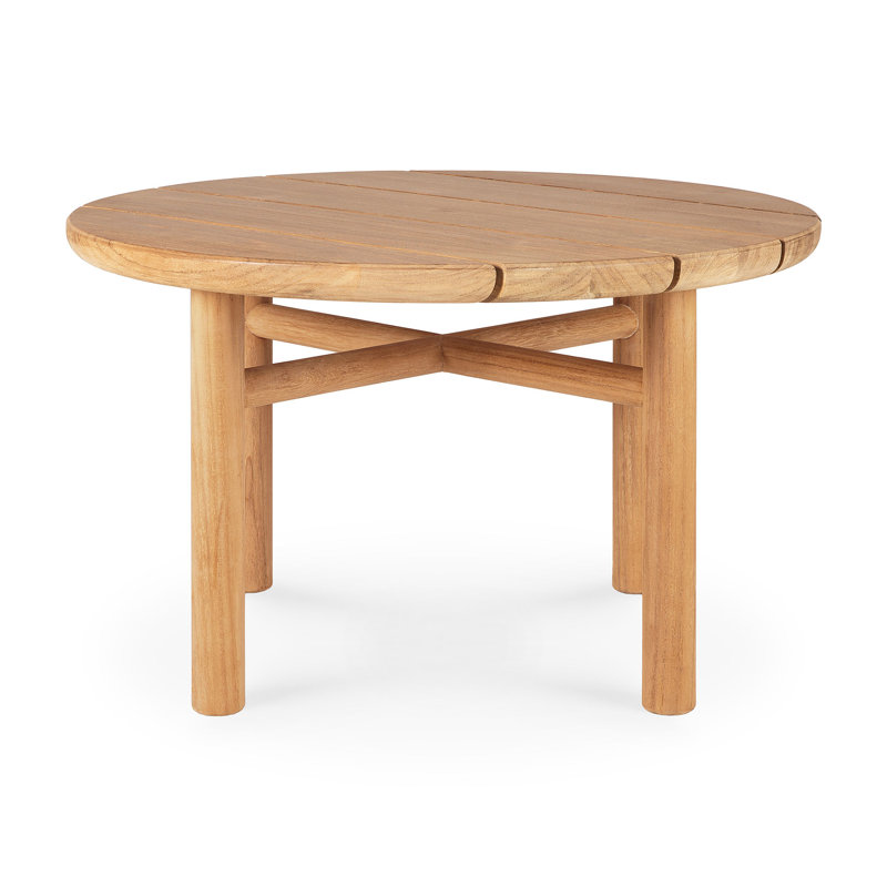Quatro Outdoor Round Teak, 23.2" Diameter 