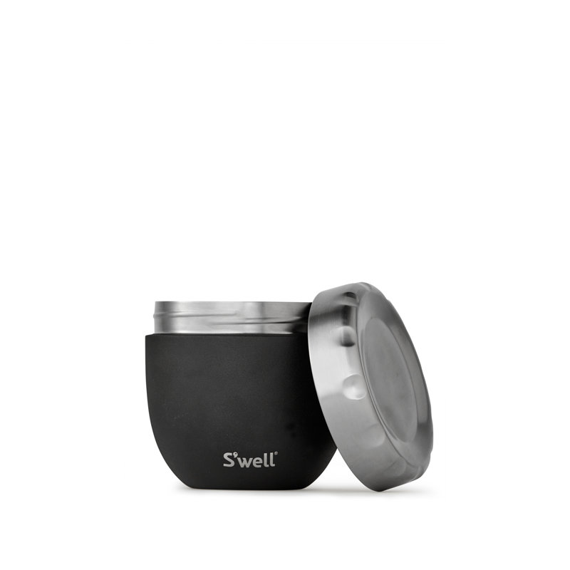 S'well Stainless Steel Eats 2-in-1 Nesting Food Bowls, Black