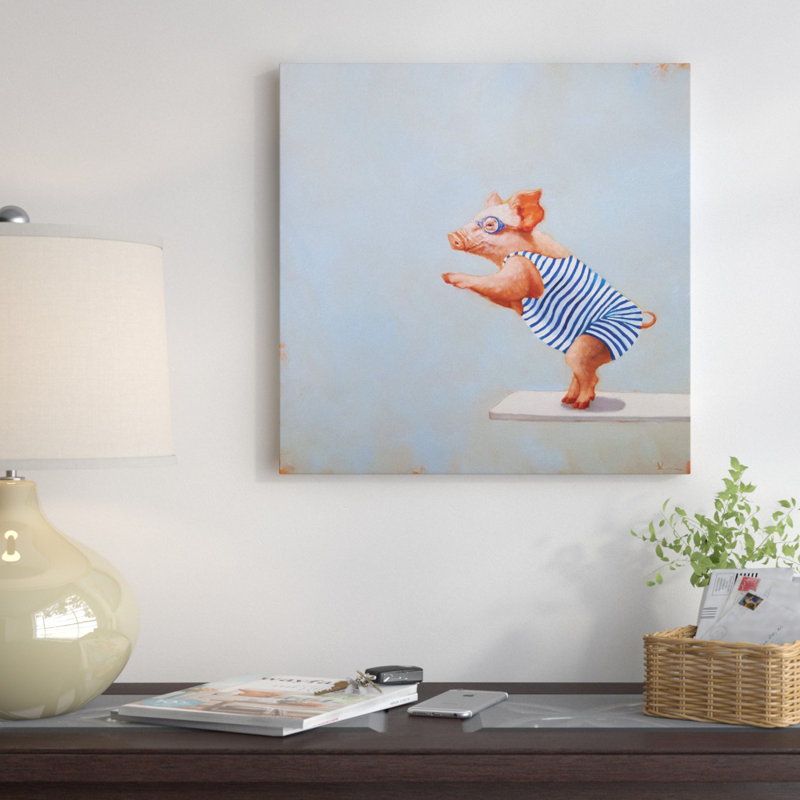 « the plongée », reproduction sur toile, H 12 po x l 12 po x P 0,75 po, Toile tendue, Pas de tapis