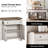 Haikey 3PCS Farmhouse 122"W Large Sideboard Cabinet, 59" Sideboard with 4 Doors and 2 Drawers & 3-Drawer Storage Cabinets Set of 2 for Dining Room, Living Room, Kitchen, and Bedroom-1396134506