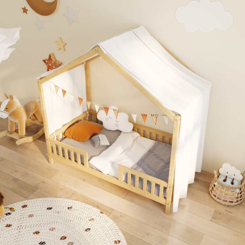 Lit sur pied Montessori, Lit simple, Naturel