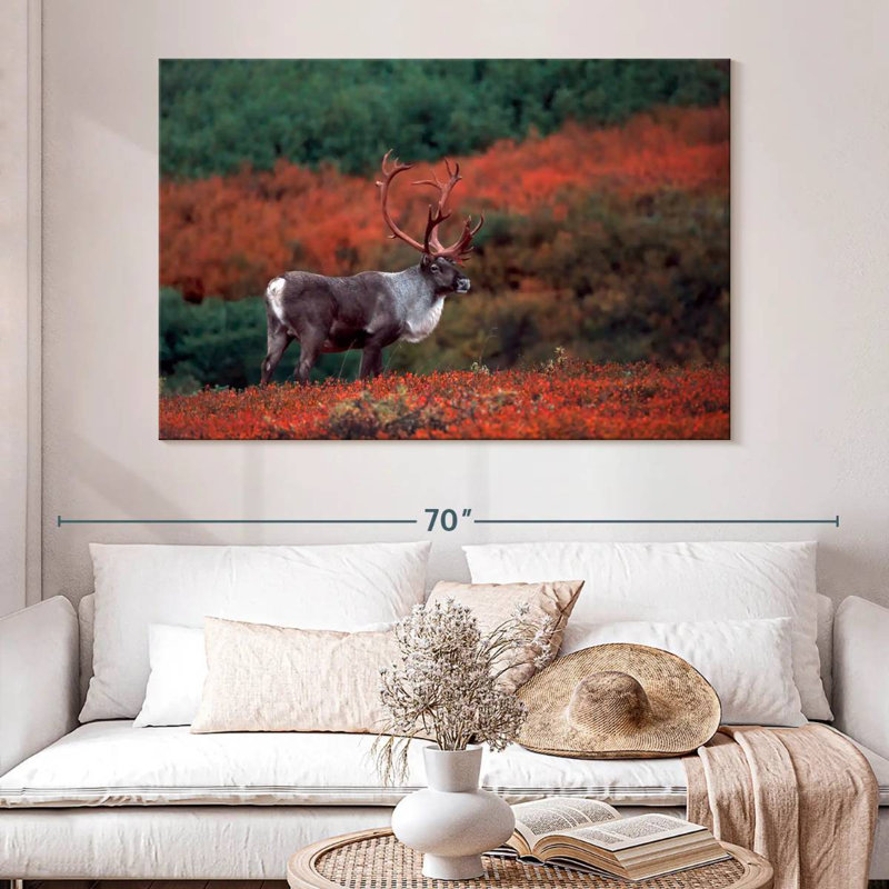 Caribou d'automne Brampt, H 34 po x l 51 po