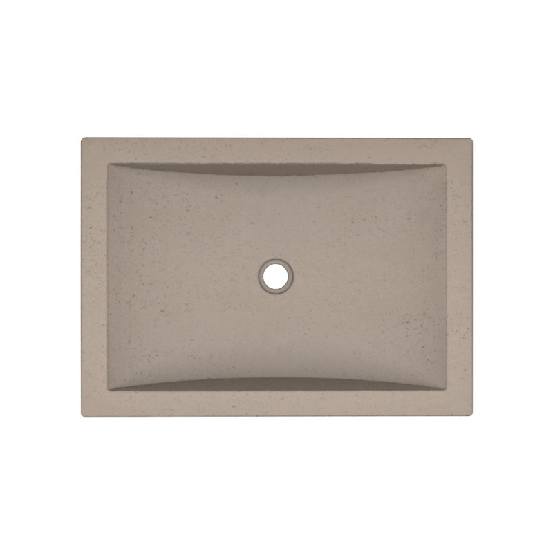 NativeStone Handmade Rectangular Undermount Bathroom Sink, Earth