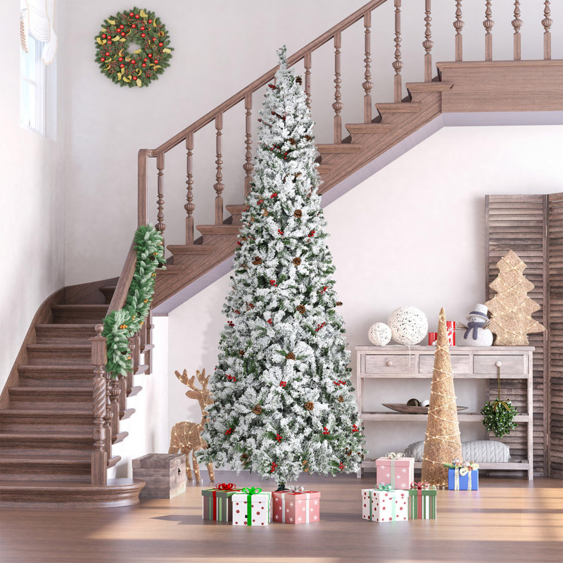 Arbre de Noël artificiel enneigé, 9'
