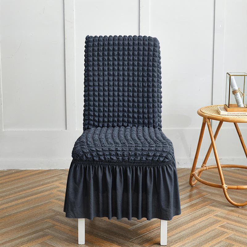 Housse pour chaise de salle à manger, Gris foncé