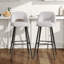 Milda Upholstered Counter Stool with Metal Frame