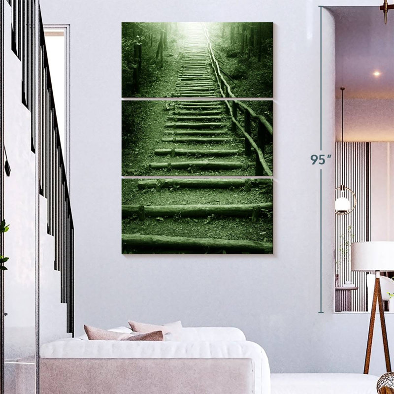 Lilie Forest Staircase, 74" H x 48" W