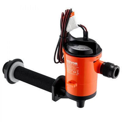 Livewell Pump for Boat 12V 800 GPH 90° Livewell Aerator Pump Baitwell Pump