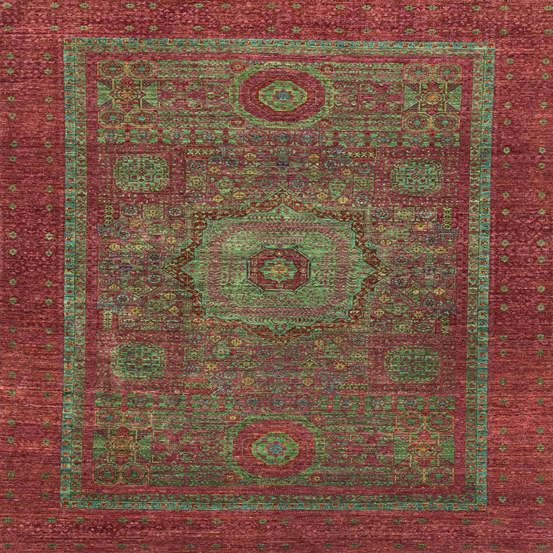 Oriental Indoor Rug, Square 6'
