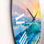 Blue Waves Breaking At The Beach IV - Horloge murale nautique et côtière-60327777