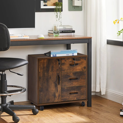 Soriano 60cm Wide 3 -Drawer Mobile File Cabinet