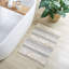 Tapis de bain tissé à rayures tissées gris 20 po x 32 po (un seul tapis)
