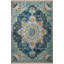 Tapis décoratif bleu à motif floral-1797565177