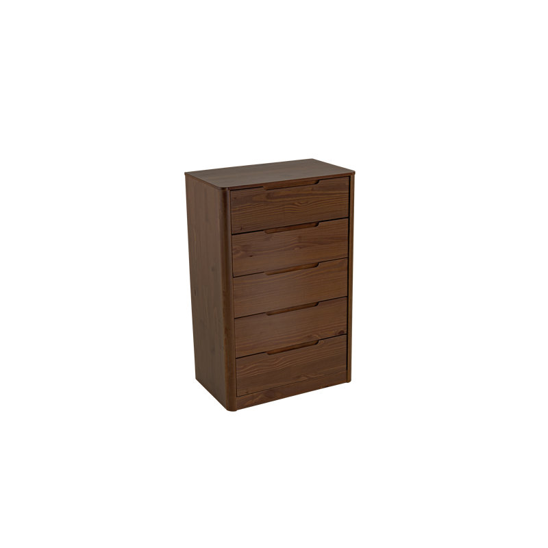 Kirsty Solid Wood 5 Drawers Chest Brown