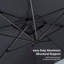 Grand parasol carré d'extérieur carré 12 pi x 12 pi, gris-1180691189