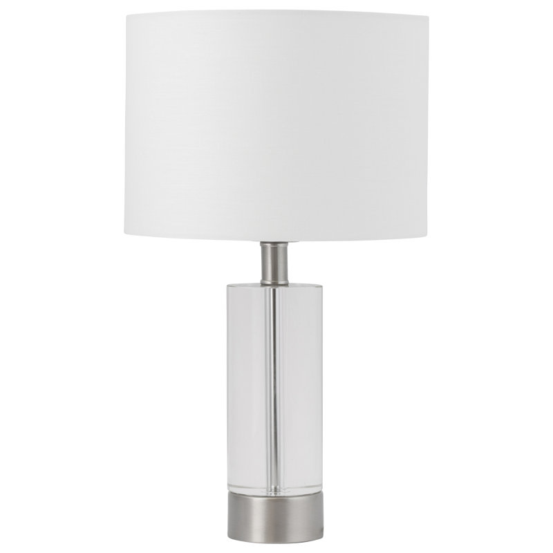 Cisco Crystal Table Lamp, Brushed Chrome