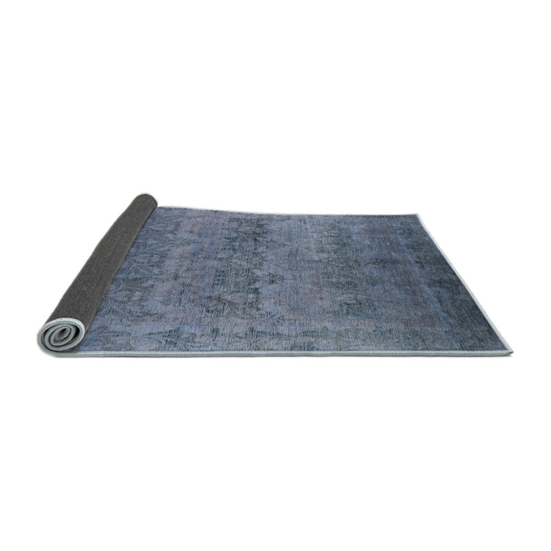 Tapis oriental bleu foncé, Carré 7 pi