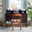 Bureau d'ordinateur rétro avec 4 tiroirs et tablettes-95849769