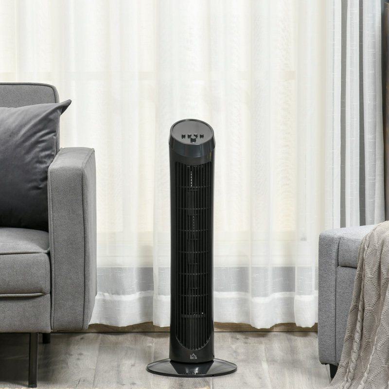 Halie 75Cm Oscillating Tower Fan, Black