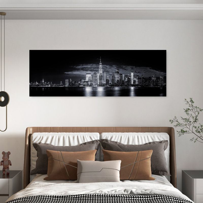 New York City Night Skyline by Jackson Carvalho - Wrapped Canvas Panoramic Print, 152.4 cm H x 50.8 cm W