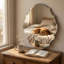 Miroir d'appoint mural biseauté festonné sans cadre-580284903