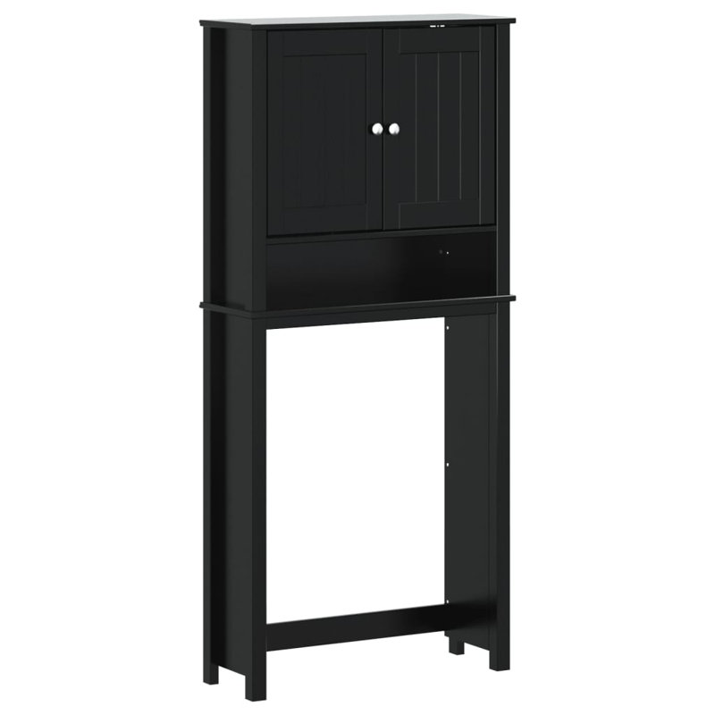 Laylarae Solid Wood Bathroom Storage, Black, 64.8" H x 23.6" W x 10.6" D