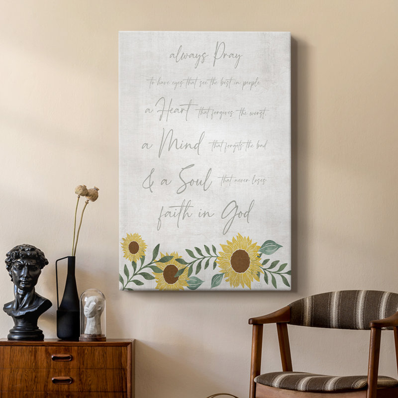Toujours prier - galerie Cavas sur mesure, H 18 po x l 12 po