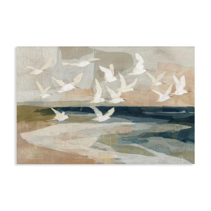 Oiseaux en vol au-dessus de l'eau, design par Chromatique Tempête Studio, 20 x 30