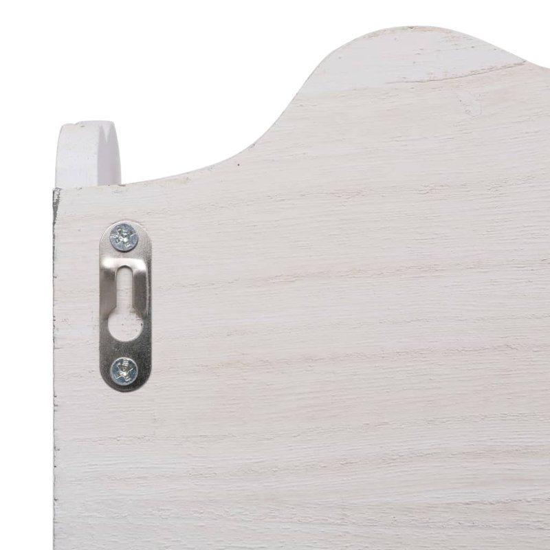 Renteria Solid Wood Wall 4 - Hook Wall Mounted Coat Rack, White