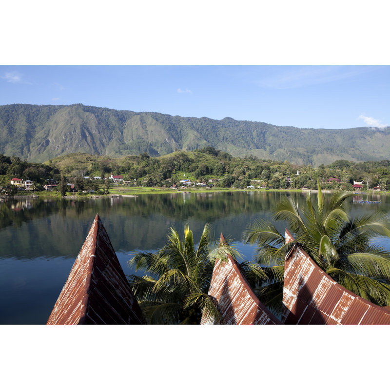 Scenic View Of Lake Toba Samosir by Laughingmango - No Frame Print on Canvas, 30cm H x 46cm W