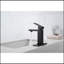 Robinet de lavabo de salle de bain à poignée simple avec drain escamotable (avec trop-plein)-119318270