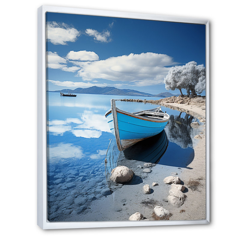 Gardunio Coastal Reflections I, H 32 po x l 16 po x P 1 po, Cadre flottant blanc