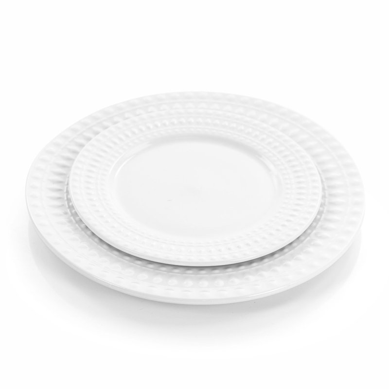 White Porcelain 16-Piece Round Dinnerware Set