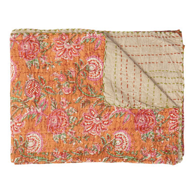 Kantha Knitted Throw Blanket