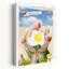 «Sunny Side Up Spring», impression colorée, fantaisiste, papillon, coccinelle, jonquille, printemps, art mural-884610011