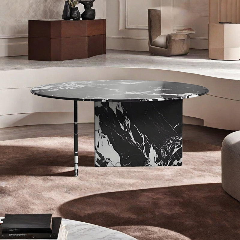 Table basse Minimalist, Noir, noir, noir, noir, H 13,8 po x L 39,4 po x l 39,4 po