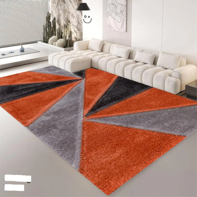 Rectangle Geometric Shaggy Area Rug