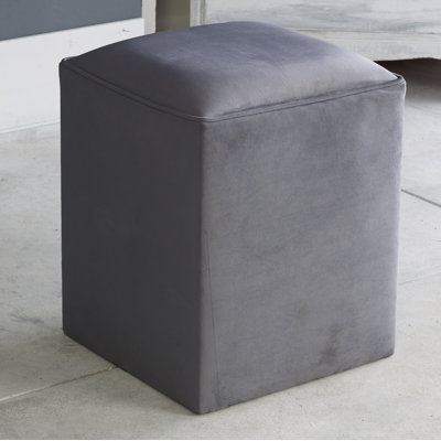 Henton 40 cm W Velvet Square Ottoman