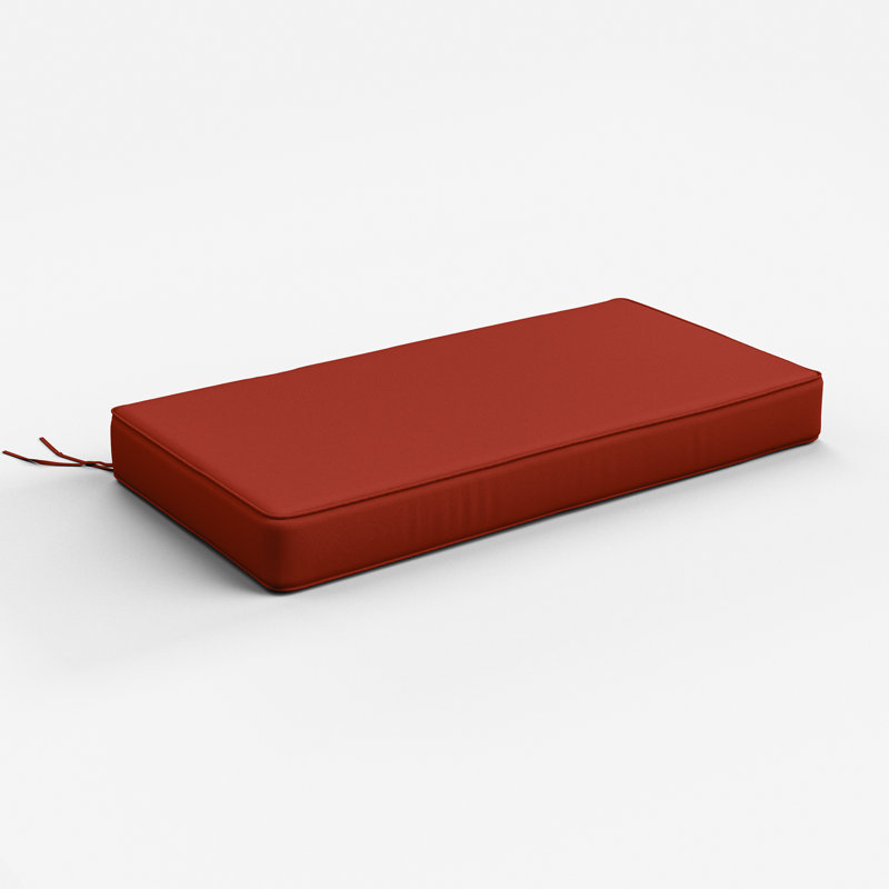 Outdoor 3.5'' Bench Cushion 36 X 18 Indoor And Outdoor Seat Cushions, 36" W x 18" D, Rust Red
