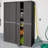 Sterilite Adjustable 4-Shelf Gray Storage Cabinet With Doors