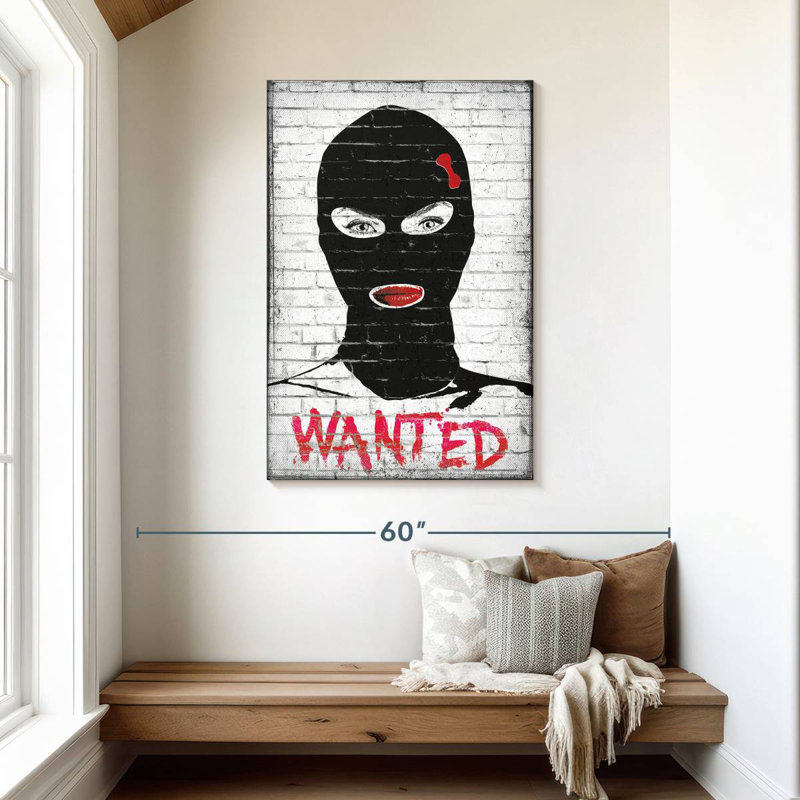 Wanted Chic Robber, 45" H x 30" W