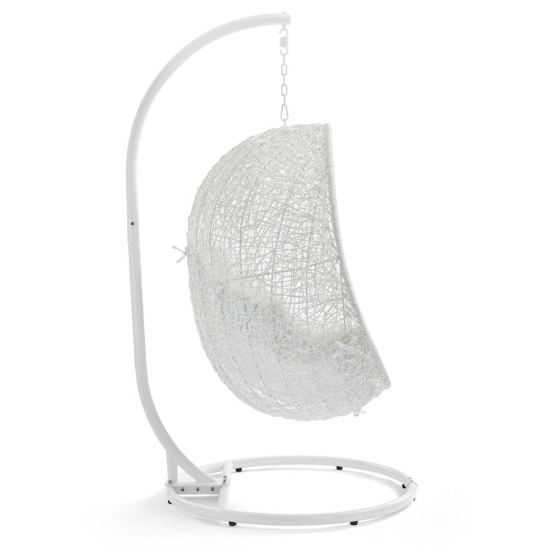 Chaise suspendue d'extérieur avec support Hide de Modway, Blanc