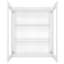 HOMEIBRO Cozy Design, armoire murale traditionnelle standard en contreplaqué, prête à assembler, 76 cm (L) x 30 cm (P) x 91 cm (H), blanc traditionnel-93931427-93931428