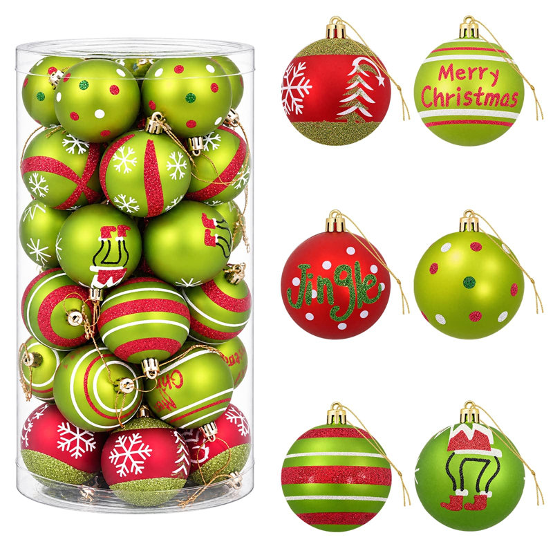 Christmas Ball Set Plastic Christmas Ball Ornaments